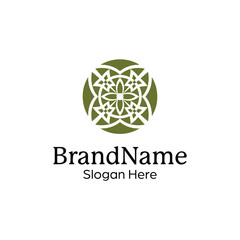 Fototapeta premium elegant and modern ornamental decorative pattern mandala logo