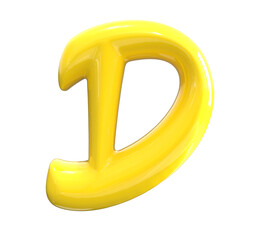 Yellow Letter D
