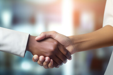 Professional Handshake Concluding a Business Deal.