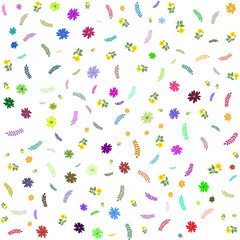 Seamless floral blossom pattern art design print fabric illustration vector