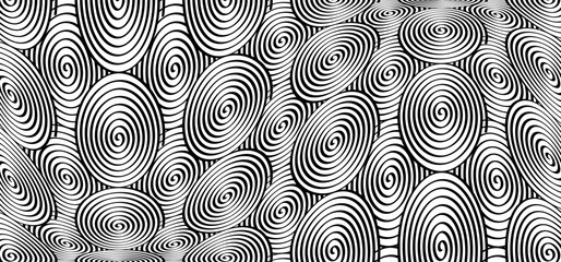 Hypnosis, hypnotic spiral line pattern. Circles patroon. Volute, spiral. Circle tunnel element. Psychedelic optical illusion. Concentric lines. Radial, spiral rays or sound wave. Circular, rotating.