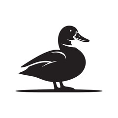 Quack Shadows: Vector Duck Silhouette Collection for Nature Designs, Waterfowl Illustrations, and Wetland-themed Artwork.