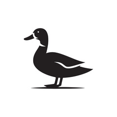 Quack Shadows: Vector Duck Silhouette Collection for Nature Designs, Waterfowl Illustrations, and Wetland-themed Artwork.