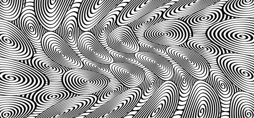 Hypnosis, hypnotic spiral line pattern. Circles patroon. Volute, spiral. Circle tunnel element. Psychedelic optical illusion. Concentric lines. Radial, spiral rays or sound wave. Circular, rotating. - obrazy, fototapety, plakaty