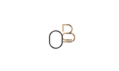 OB, BO, O, B Abstract Letters Logo Monogram	