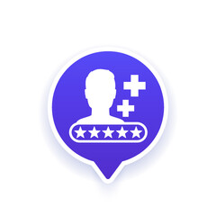 Obraz premium patient satisfaction vector icon, medical rating