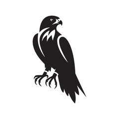 Swoop and Soar: Vector Falcon Silhouette Collection for Majestic Bird of Prey Designs, Wildlife Illustrations, and Nature Artwork.