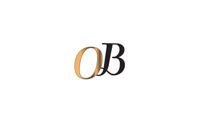 OB, BO, O, B Abstract Letters Logo Monogram	