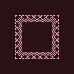 Obraz premium modern ornamental square frame border decorative pattern