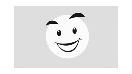 happy smiling face with eyebrows