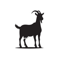 Mountain Majesty: Vector Goat Silhouette Collection for Nature Designs, Wildlife Illustrations, and Outdoor-themed Artwork.