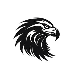 Fototapeta premium eagle black icon on a white background in minimalism сreated with Generative Ai