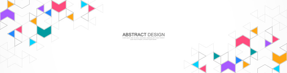 Creative idea of modern design with abstract geometric background. Minimalistic vector texture with polygonal pattern for banner design or header
