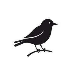 Obraz premium bird black icon on a white background in minimalism сreated with Generative Ai