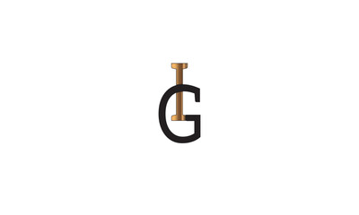 IG, GI, I, G Abstract Letters Logo Monogram