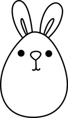 Easter egg outline coloring