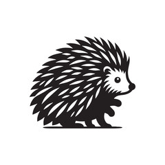 Prickly Pals: Vector Hedgehog Silhouette Set for Charming Wildlife Designs, Nature Illustrations, and Garden-themed Artwork.
