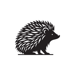 Prickly Pals: Vector Hedgehog Silhouette Set for Charming Wildlife Designs, Nature Illustrations, and Garden-themed Artwork.