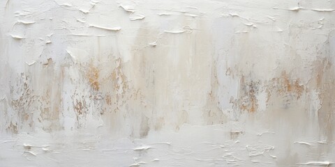 Generative AI, Closeup of impasto abstract rough white art painting texture - obrazy, fototapety, plakaty