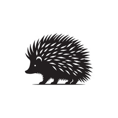 Prickly Pals: Vector Hedgehog Silhouette Set for Charming Wildlife Designs, Nature Illustrations, and Garden-themed Artwork.