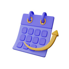 Calendar With Chart 3d illustration