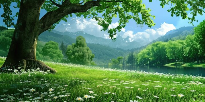 Lush forest with abundant foliage, perfect for nature backgrounds