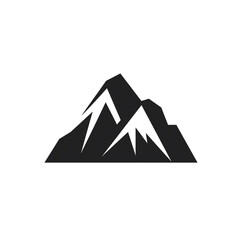 mountain black icon on a white background in minimalism сreated with Generative Ai