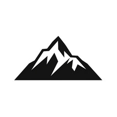 mountain black icon on a white background in minimalism сreated with Generative Ai