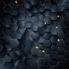 Abstract background with hexagons - Generative AI