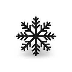 snowflake black icon on a white background in minimalism сreated with Generative Ai