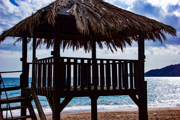 beach hut on the beach