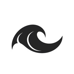 Obraz premium wave black icon on a white background in minimalism сreated with Generative Ai