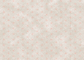 和柄麻の葉　和紙素材_ピンク&times;白