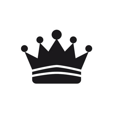 crown black icon on a white background in minimalism сreated with Generative Ai