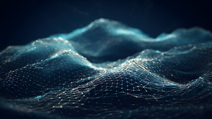 abstract image of waves and nets from the digital world