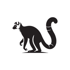 Jungle Jesters: Vector Lemur Silhouette Collection for Playful Wildlife Designs, Tropical Illustrations, and Rainforest-themed Artwork.