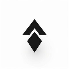 arrow black icon on a white background in minimalism сreated with Generative Ai