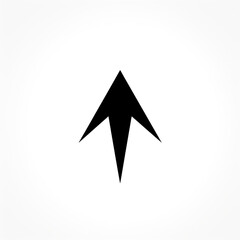 arrow black icon on a white background in minimalism сreated with Generative Ai