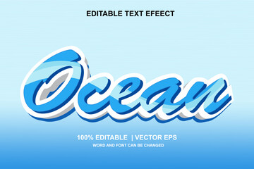 OCEAN 3d TEXT EFFECT EPS FILE