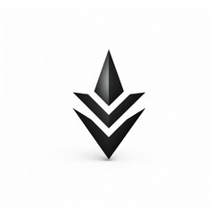 Fototapeta premium arrow black icon on a white background in minimalism сreated with Generative Ai
