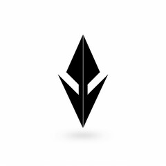 Fototapeta premium arrow black icon on a white background in minimalism сreated with Generative Ai
