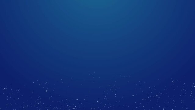 blue background video with little Particle with text space