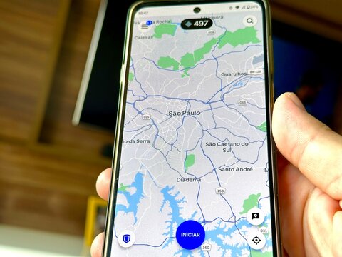 Aplicativo uber de motorista.