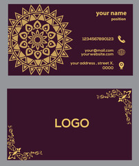 Fototapeta na wymiar Luxury and modern business card designe 