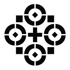 Obraz premium pattern black icon on a white background in minimalism сreated with Generative Ai
