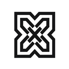 Fototapeta premium pattern black icon on a white background in minimalism сreated with Generative Ai