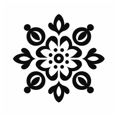 pattern black icon on a white background in minimalism сreated with Generative Ai