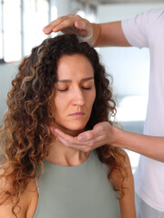 Energy Healing Treatment . Chakra Balancing, Aura cleansing, Holistic health care concept