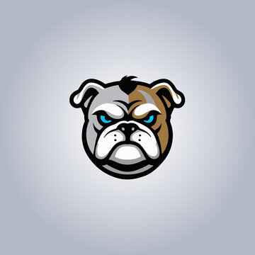 recommend clip art: Logo bulldog cyberpunk flat details