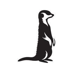 Desert Guardians: Vector Meerkat Silhouette Collection for Wildlife Designs, Safari Illustrations, and Savannah-themed Artwork.